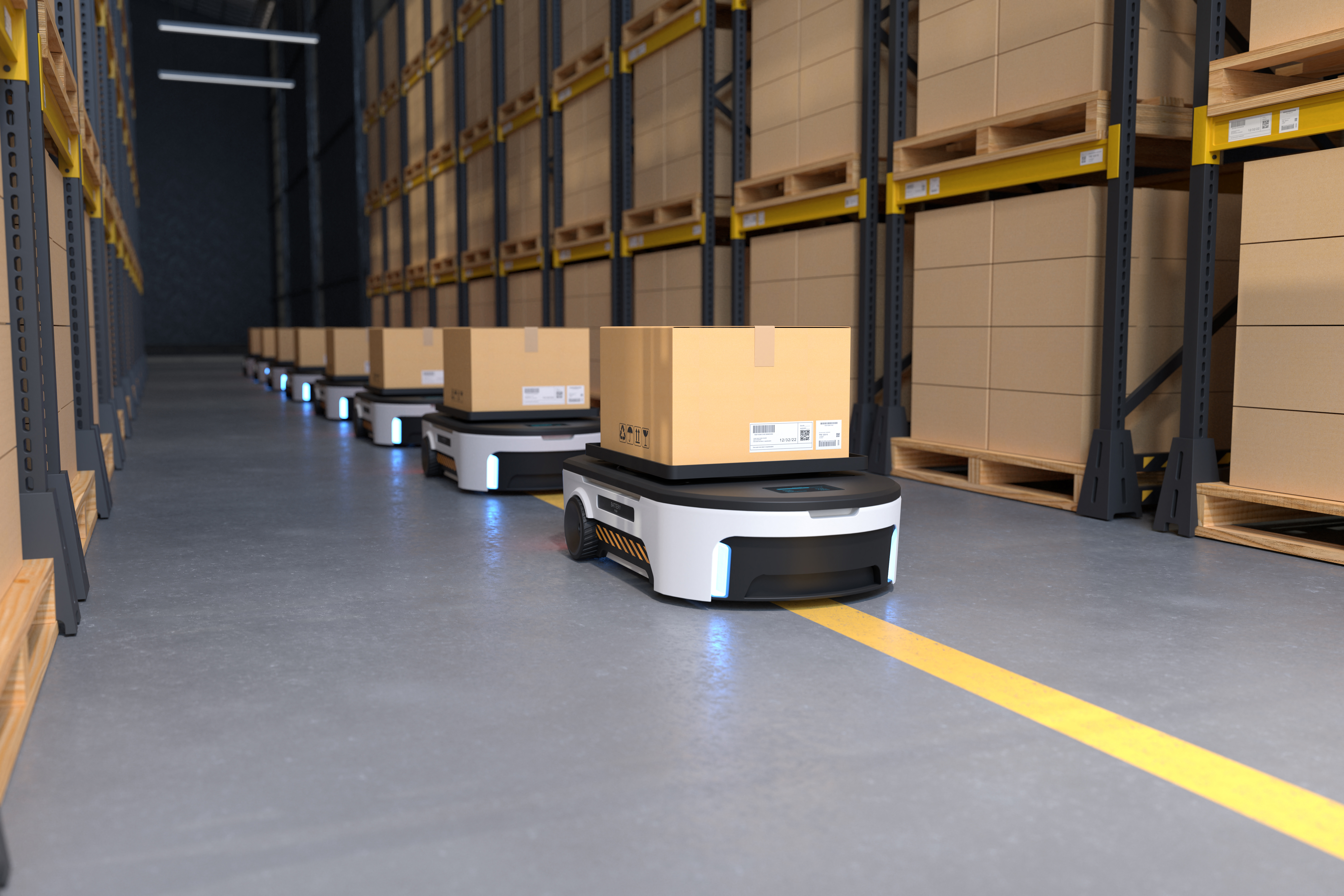 Autonomous Robot transportation in warehouses, Warehouse automation concept