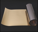 Polymer film coated with metal